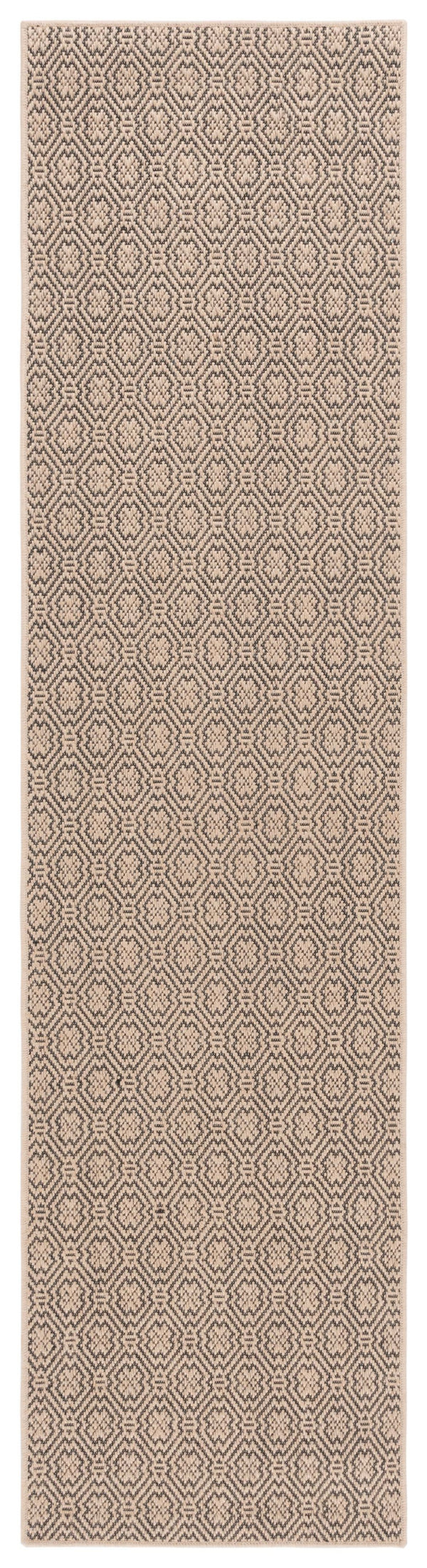 Safavieh Palm Elegant Geometric Runner Rug - Timeless Design For High-traffic Areas, Eco-friendly Craftsmanship Natural ,Black 90% Jute,10% Polypropylene Multifilament Pab512a-28