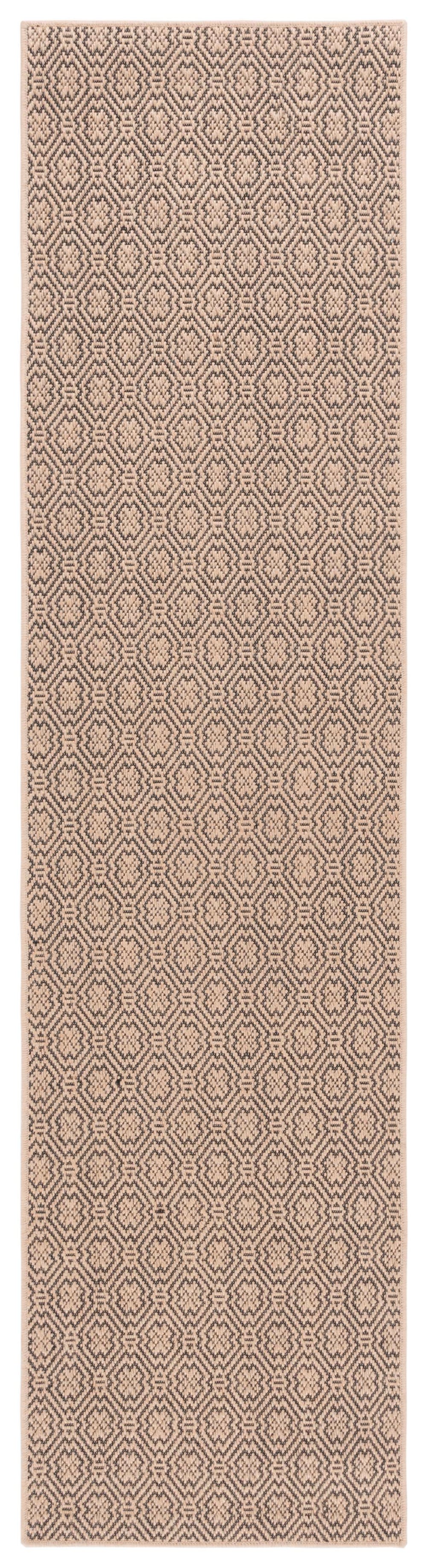 Safavieh Palm Beach 512A Natural Black Geometric Jute Rug 5X8 — Durable Jacquard Weave, Low-Profile, Coastal Chic PAB512A-6