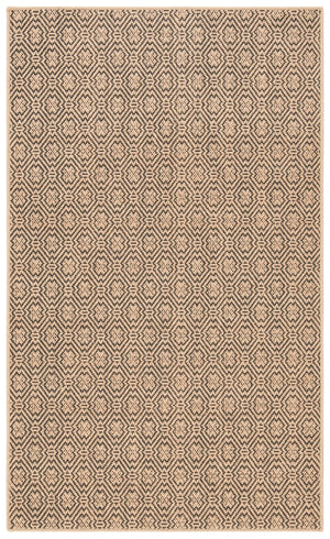 Safavieh Palm Elegant Geometric Runner Rug - Timeless Design For High-traffic Areas, Eco-friendly Craftsmanship Natural ,Black 90% Jute,10% Polypropylene Multifilament Pab512a-3