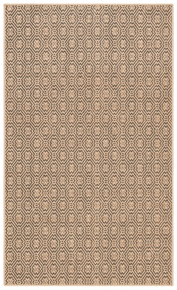 Safavieh Palm Elegant Geometric Runner Rug - Timeless Design For High-traffic Areas, Eco-friendly Craftsmanship Natural ,Black 90% Jute,10% Polypropylene Multifilament Pab512a-3