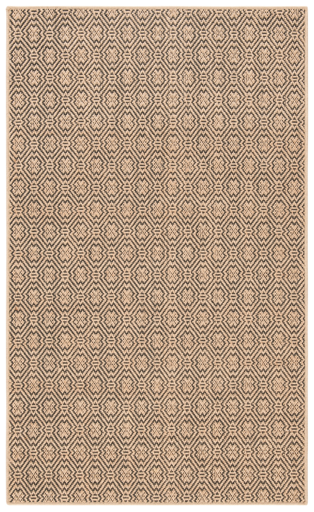 Safavieh Palm Elegant Geometric Jute Area Rug - Sustainable Craftsmanship For Modern And Classic Spaces Natural ,Black 90% Jute,10% Polypropylene Multifilament Pab512a-2