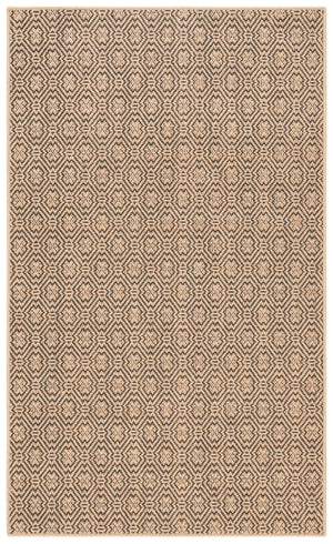Safavieh Palm Elegant Geometric Jute Area Rug - Sustainable Craftsmanship For Modern And Classic Spaces Natural ,Black 90% Jute,10% Polypropylene Multifilament Pab512a-2