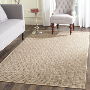 Safavieh Palm Beach 512A Natural Black Geometric Jute Rug 5X8 — Durable Jacquard Weave, Low-Profile, Coastal Chic PAB512A-6