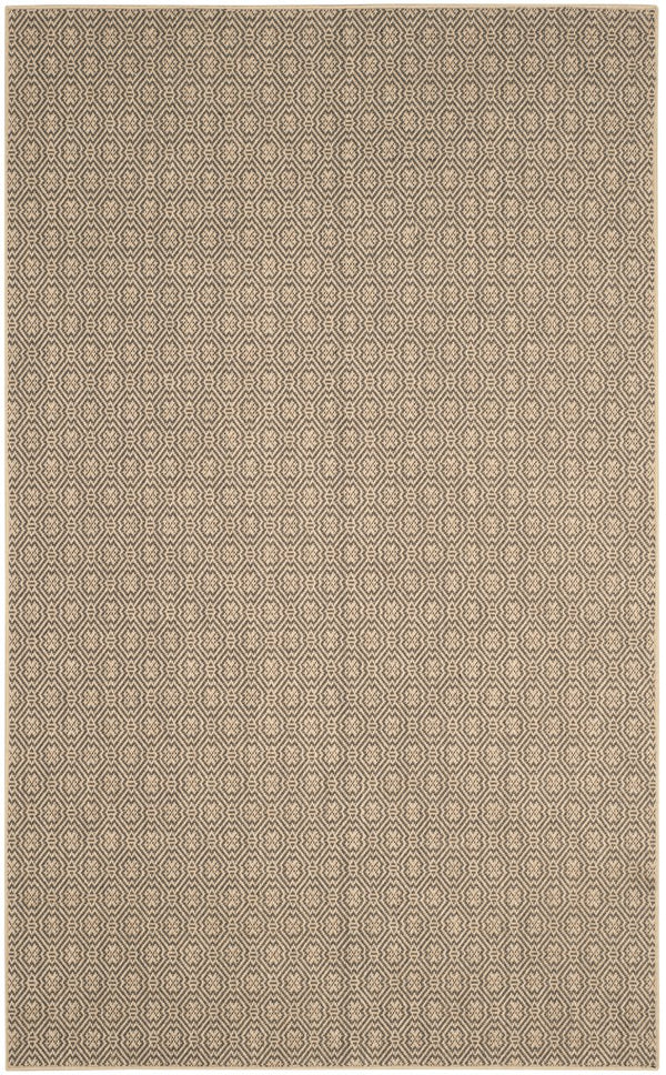 Safavieh Palm Beach 512A Natural Black Geometric Jute Rug 5X8 — Durable Jacquard Weave, Low-Profile, Coastal Chic PAB512A-6