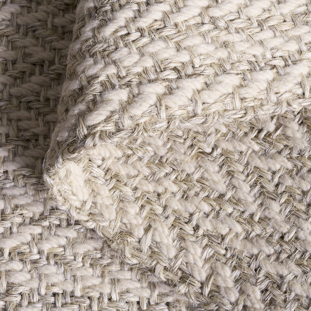 Safavieh Palm Beach 616F Ivory Grey Chevron Rug — Wool‑Sisal Herringbone Weave, Low‑Profile Cushioned Texture For Coastal Modern DéCor 6'-0" x 9'-0" PAB616F-6