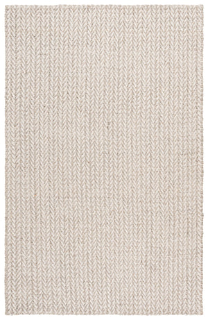 Safavieh Palm Beach-Inspired Ivory Grey Wool-Sisal Rug, Herringbone Chevron Texture, Low-Profile Comfort 8'-0" x 10'-0" PAB616F-8