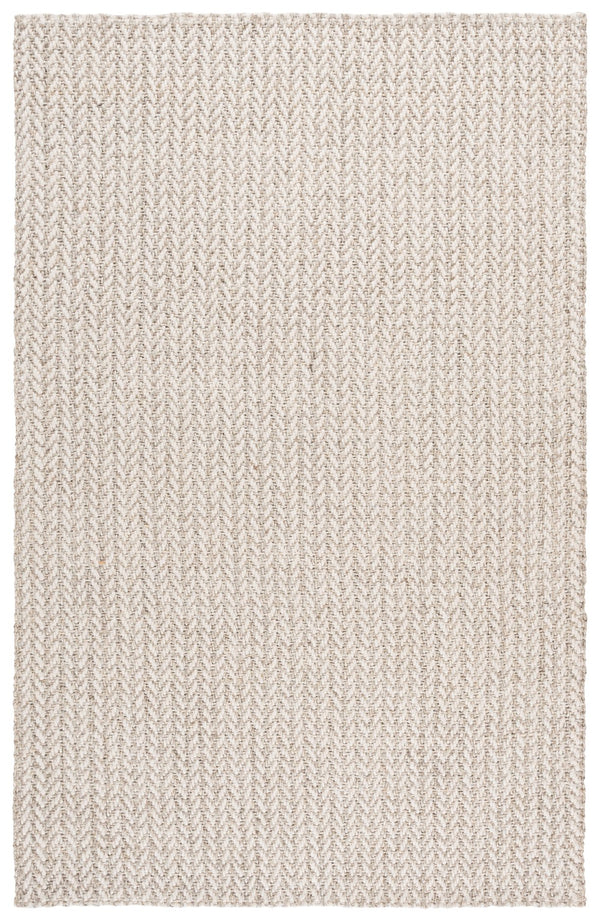 Safavieh Palm Beach-Inspired Ivory Grey Wool-Sisal Rug, Herringbone Chevron Texture, Low-Profile Comfort 8'-0" x 10'-0" PAB616F-8