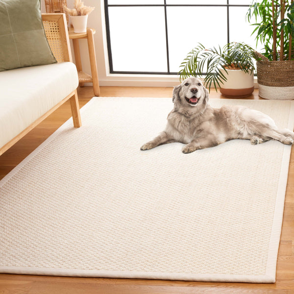 Safavieh Palm Beach Elegant Wool Area Rug - Handcrafted, Durable, Soft Texture For Timeless Home Decor Ivory Wool Pab619a-28