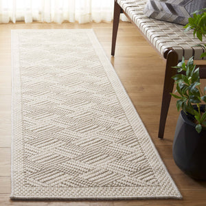 Safavieh Palm Beach Luxurious Geometric Area Rug - Elegant Wool & Sisal Blend For Modern Home Decor Elegance Ivory Wool & Sisal Pab620a-4