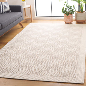 Safavieh Palm Beach Luxurious Geometric Area Rug - Elegant Wool & Sisal Blend For Modern Home Decor Elegance Ivory Wool & Sisal Pab620a-4
