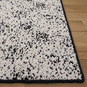 Safavieh Palm Wool Area Rug Ivory And Black Abstract Modern Design — Low-Profile Power-Loomed Elegance 6'-0" x 9'-0" PAB621Z-6