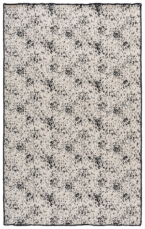 Safavieh Palm Wool Area Rug Ivory And Black Abstract Modern Design — Low-Profile Power-Loomed Elegance 6'-0" x 9'-0" PAB621Z-6