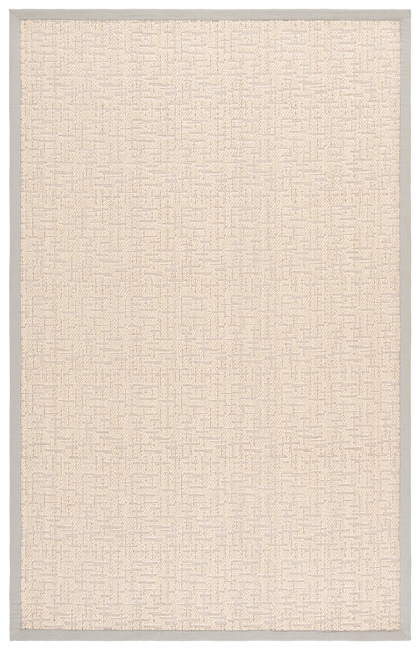 Safavieh Palm Wool-Jute Bouclé Rug In Ivory With Subtle Geometric Texture For Coastal, Modern, Transitional Homes 6'-0" x 9'-0" PAB623A-6