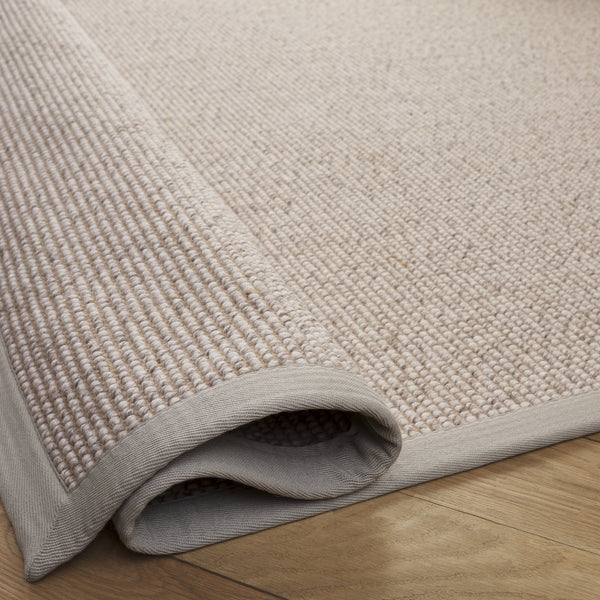 Safavieh Palm Boucle Wool-Jute Area Rug In Grey And Ivory — Low-Profile Texture, Durable Coastal Elegance 6'-0" x 9'-0" PAB624F-6