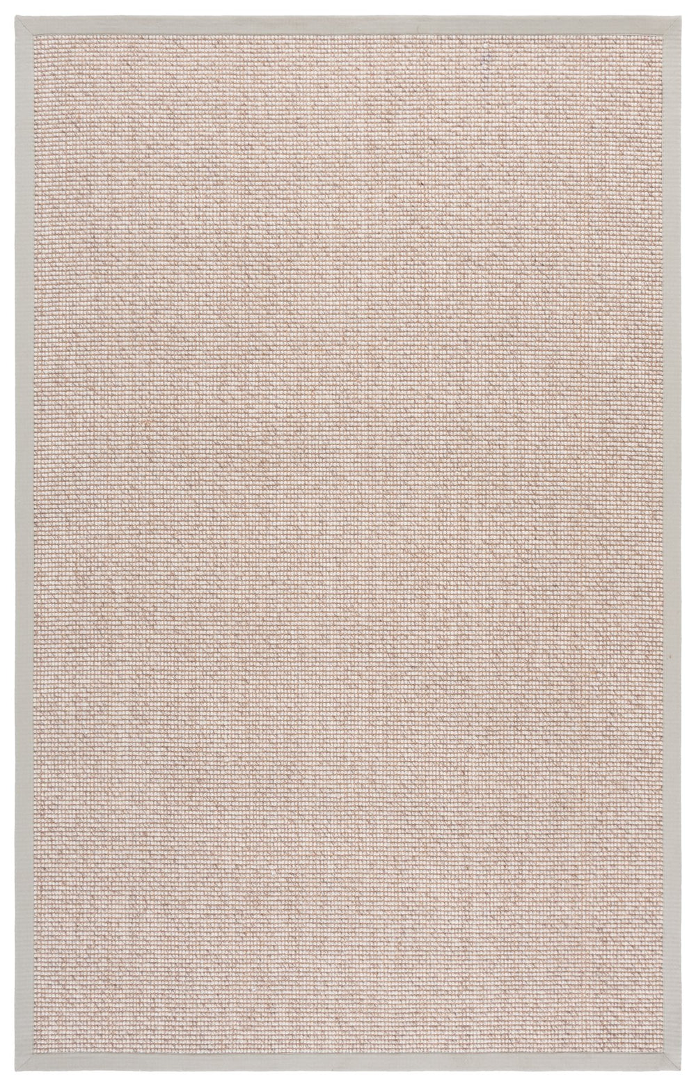 Safavieh Palm Boucle Wool-Jute Area Rug In Grey And Ivory — Low-Profile Texture, Durable Coastal Elegance 6'-0" x 9'-0" PAB624F-6
