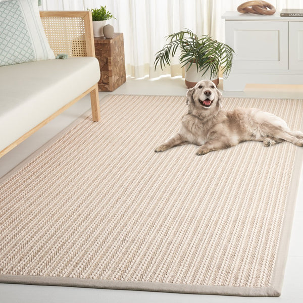 Safavieh Palm Beach Area Rug – Timeless Elegance In Striped Design For A Sophisticated Living Space Decor Ivory Wool & Sisal Pab625a-3