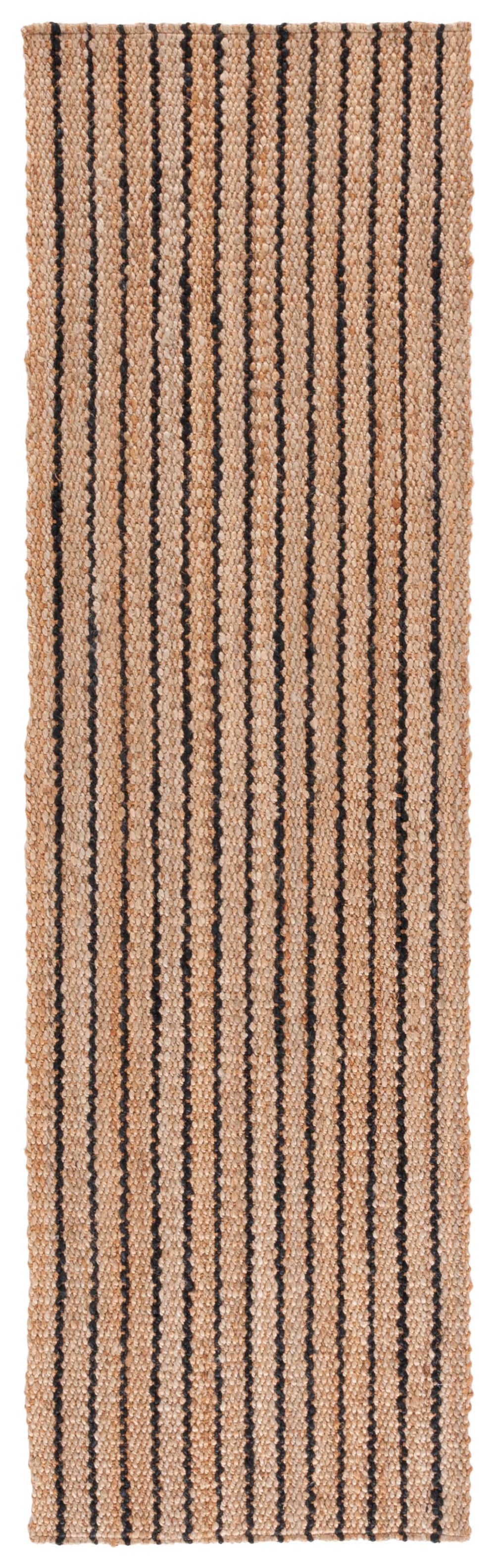 Safavieh Palm Elegant Area Rug - Modern Black And Natural Striped Design For Timeless Home Decor Sophistication Natural ,Black 80% Jute & 20% Coir Pab630z-5