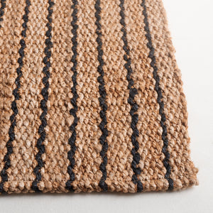 Safavieh Palm Elegant Area Rug - Modern Black And Natural Striped Design For Timeless Home Decor Sophistication Natural ,Black 80% Jute & 20% Coir Pab630z-5