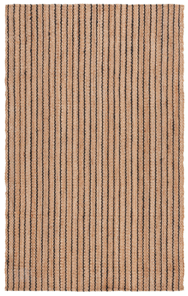 Safavieh Palm Elegant Area Rug - Modern Black And Natural Striped Design For Timeless Home Decor Sophistication Natural ,Black 80% Jute & 20% Coir Pab630z-5