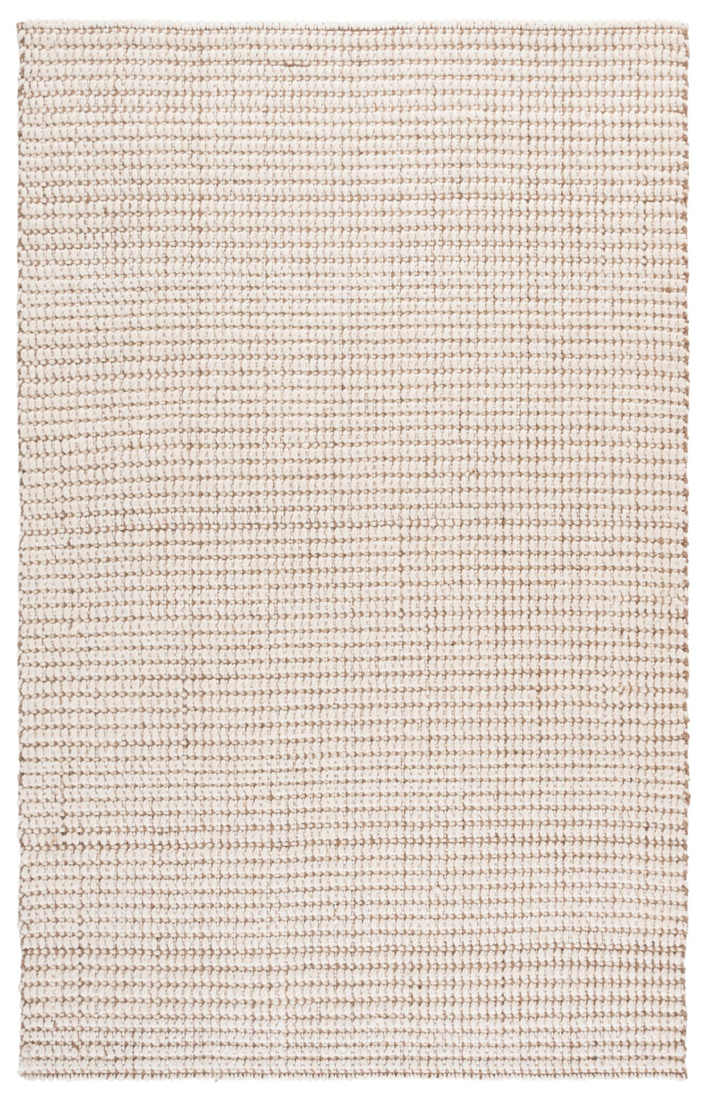 Safavieh Palm Beach-Inspired Ivory Natural Wool Jute Rug — Low-Profile Double-Weave For Durable Comfort 6'-0" x 9'-0" PAB631A-6