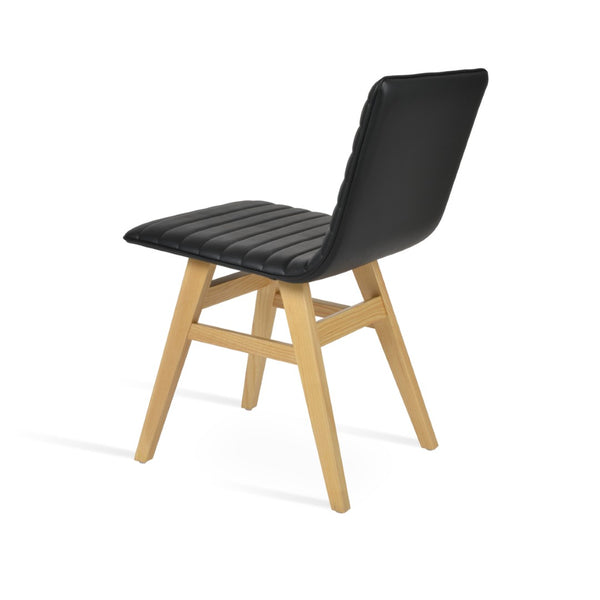 Soho Concept Corona Wood Dining Chair - Stylish Full Upholstery With 2-year Guarantee In Soft Black, Walnut & Gold Natural,Black  Soho-concept-dining-chair-04680