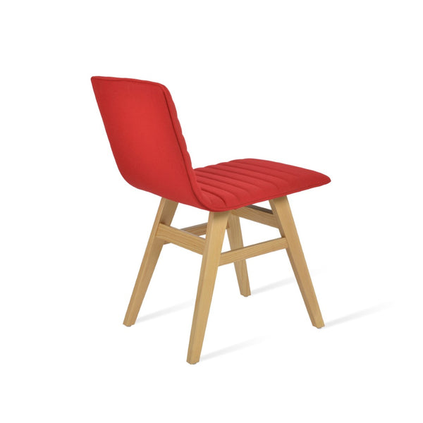 Soho Concept Corona Wood Dining Chair - Full Upholstery In Boucle, Velvet, Nubuck Fabrics With 10-year Guarantee! Natural,Red  Soho-concept-dining-chair-04668