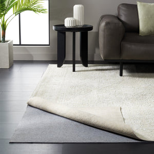 Safavieh Premium Low-Profile Grey Round Area Rug — Washable, Stain-Resistant Polyester, Subtle Pattern, Slip-Safe Finish 4'-0" x 4'-0" PAD230-4R