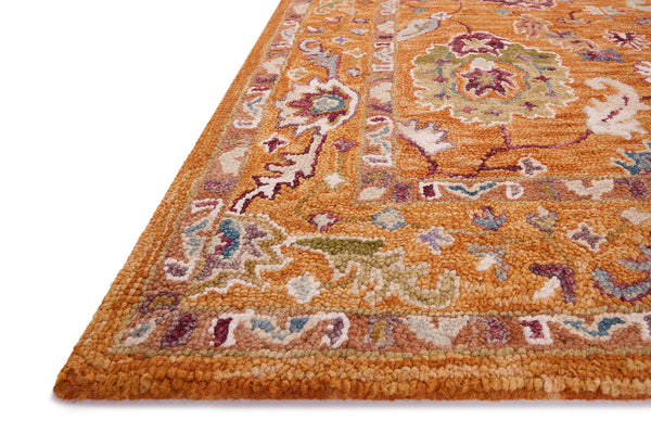 Padma 100% Wool Hooked Transitional Rug - Artisan Crafted with Bold Colors for Timeless Style