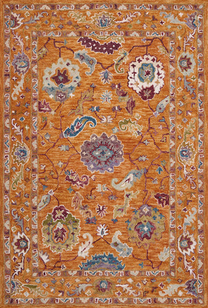 Padma 100% Wool Hooked Transitional Rug - Artisan Crafted with Bold Colors for Timeless Style