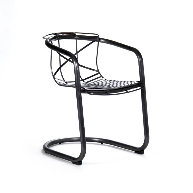 Zentique Finn Dining Chair – Sleek Minimalist Iron Frame, Ergonomic Comfort, Durable Powder-Coated Finish for Modern Homes PF7133