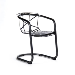 Zentique Finn Dining Chair – Sleek Minimalist Iron Frame, Ergonomic Comfort, Durable Powder-Coated Finish for Modern Homes PF7133