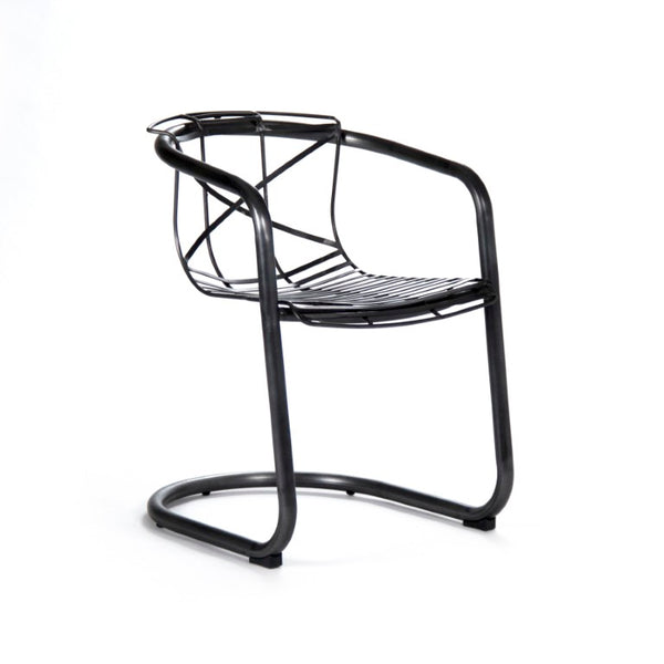 Zentique Finn Dining Chair – Sleek Minimalist Iron Frame, Ergonomic Comfort, Durable Powder-Coated Finish for Modern Homes PF7133
