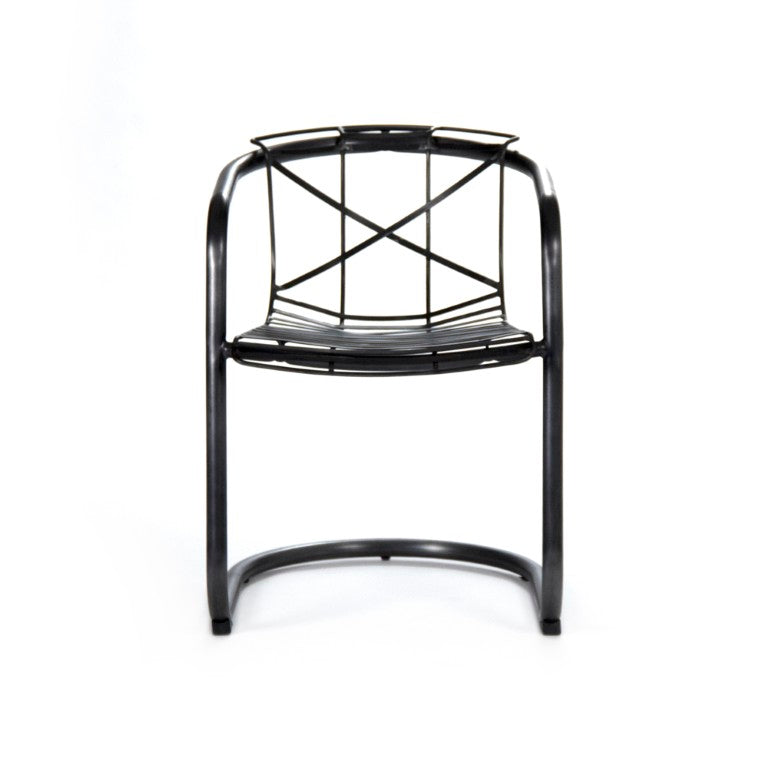 Zentique Finn Dining Chair – Sleek Minimalist Iron Frame, Ergonomic Comfort, Durable Powder-Coated Finish for Modern Homes PF7133