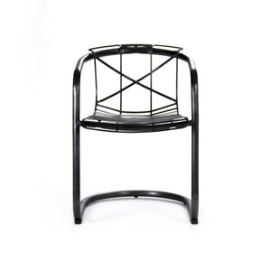 Zentique Finn Dining Chair – Sleek Minimalist Iron Frame, Ergonomic Comfort, Durable Powder-Coated Finish for Modern Homes PF7133