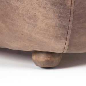 Zentique Zak Leisure Chair with Iron Frame & Top-Grain Leather Upholstery, Sleek Modern Accent Seat for Lounging PF7159