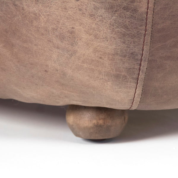 Zentique Zak Leisure Chair with Iron Frame & Top-Grain Leather Upholstery, Sleek Modern Accent Seat for Lounging PF7159