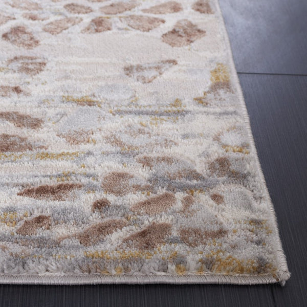 Safavieh Palma Abstract Low Pile Area Rug in Warm Neutral Tones for Entryways and Living Rooms PAM308A-2