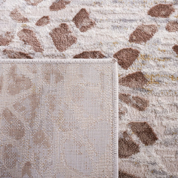 Safavieh Palma Abstract Low Pile Area Rug in Warm Neutral Tones for Entryways and Living Rooms PAM308A-2
