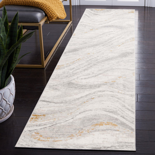 Safavieh Palma Elegant Area Rug - Luxurious Plush Touch And Contemporary Design For Modern Living Spaces Beige ,Light Grey 75% Polypropylene 25% Polyester Pam310a-5sq
