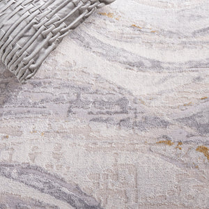 Safavieh Palma Elegant Area Rug - Luxurious Plush Touch And Contemporary Design For Modern Living Spaces Beige ,Light Grey 75% Polypropylene 25% Polyester Pam310a-5sq