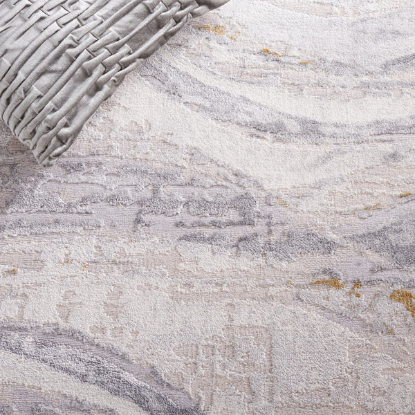 Safavieh Palma Elegant Area Rug - Luxurious Plush Touch And Contemporary Design For Modern Living Spaces Beige ,Light Grey 75% Polypropylene 25% Polyester Pam310a-5sq