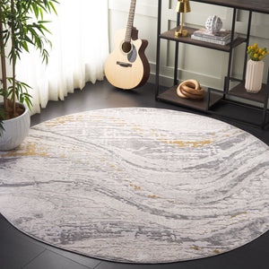 Safavieh Palma Elegant Area Rug - Luxurious Plush Touch And Contemporary Design For Modern Living Spaces Beige ,Light Grey 75% Polypropylene 25% Polyester Pam310a-5sq