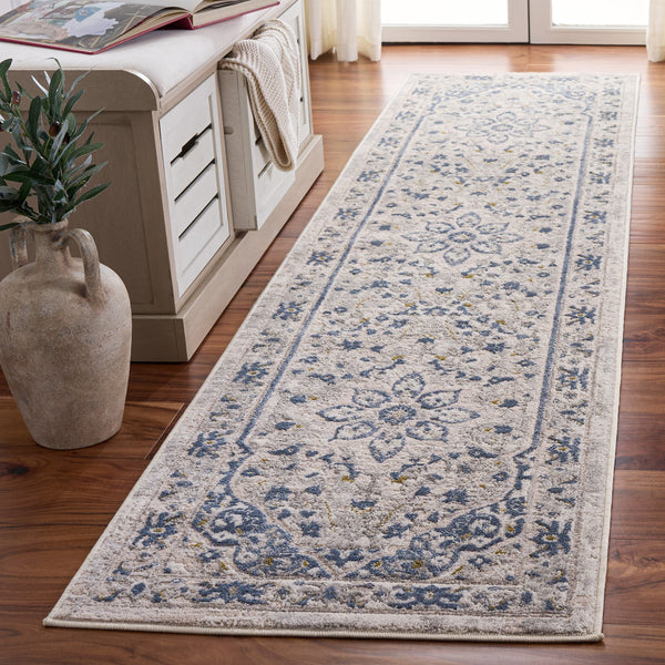 Safavieh Palma Light Grey & Blue Oriental Accent Rug 2'2"X3'9" — Turkish Power-Loomed, Soft Stain-Resistant Blend PAM314F-2