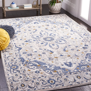 Safavieh Palma Light Grey & Blue Oriental Accent Rug 2'2"X3'9" — Turkish Power-Loomed, Soft Stain-Resistant Blend PAM314F-2