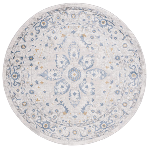 Safavieh Palma Luxurious Turkish Area Rug With Elegant Medallion Design For Sophisticated Home Decor Light Grey ,Blue 75% Polypropylene 25% Polyester Pam314f-10