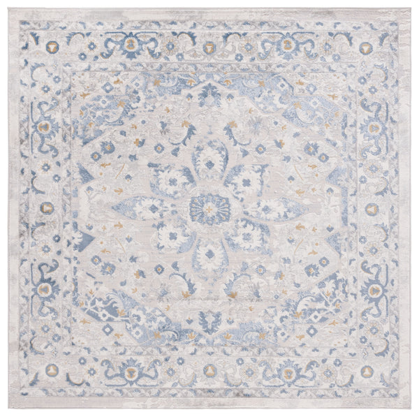 Safavieh Palma Luxurious Turkish Area Rug With Elegant Medallion Design For Sophisticated Home Decor Light Grey ,Blue 75% Polypropylene 25% Polyester Pam314f-10
