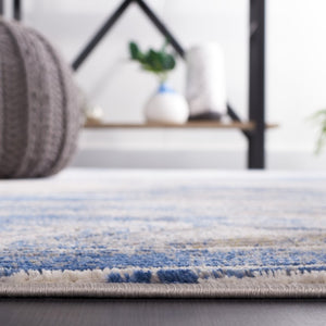 Safavieh Palma Power Loomed Abstract Accent Rug Turkish Polypropylene Blend for Entryways Beige / Blue PAM316A-2