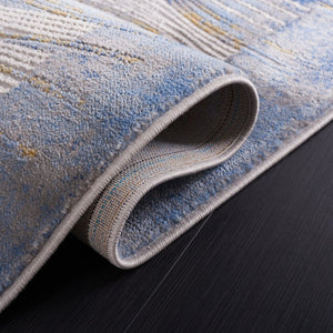 Safavieh Palma Power Loomed Abstract Accent Rug Turkish Polypropylene Blend for Entryways Beige / Blue PAM316A-2