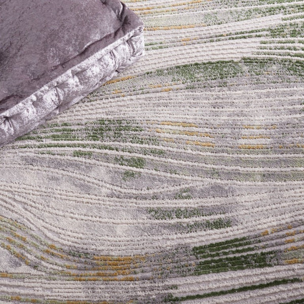 Safavieh Palma Power Loomed Abstract Accent Rug Turkish Polypropylene Blend for Entryways Beige / Green PAM316B-2