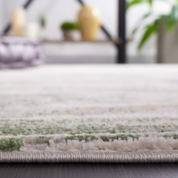 Safavieh Palma Power Loomed Abstract Accent Rug Turkish Polypropylene Blend for Entryways Beige / Green PAM316B-2